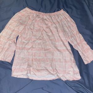 Striped off the shoulder blouse for kids